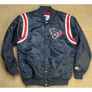 Starter G-III NFL Houston Texans Satin Bomber Jacket Size‎ Large